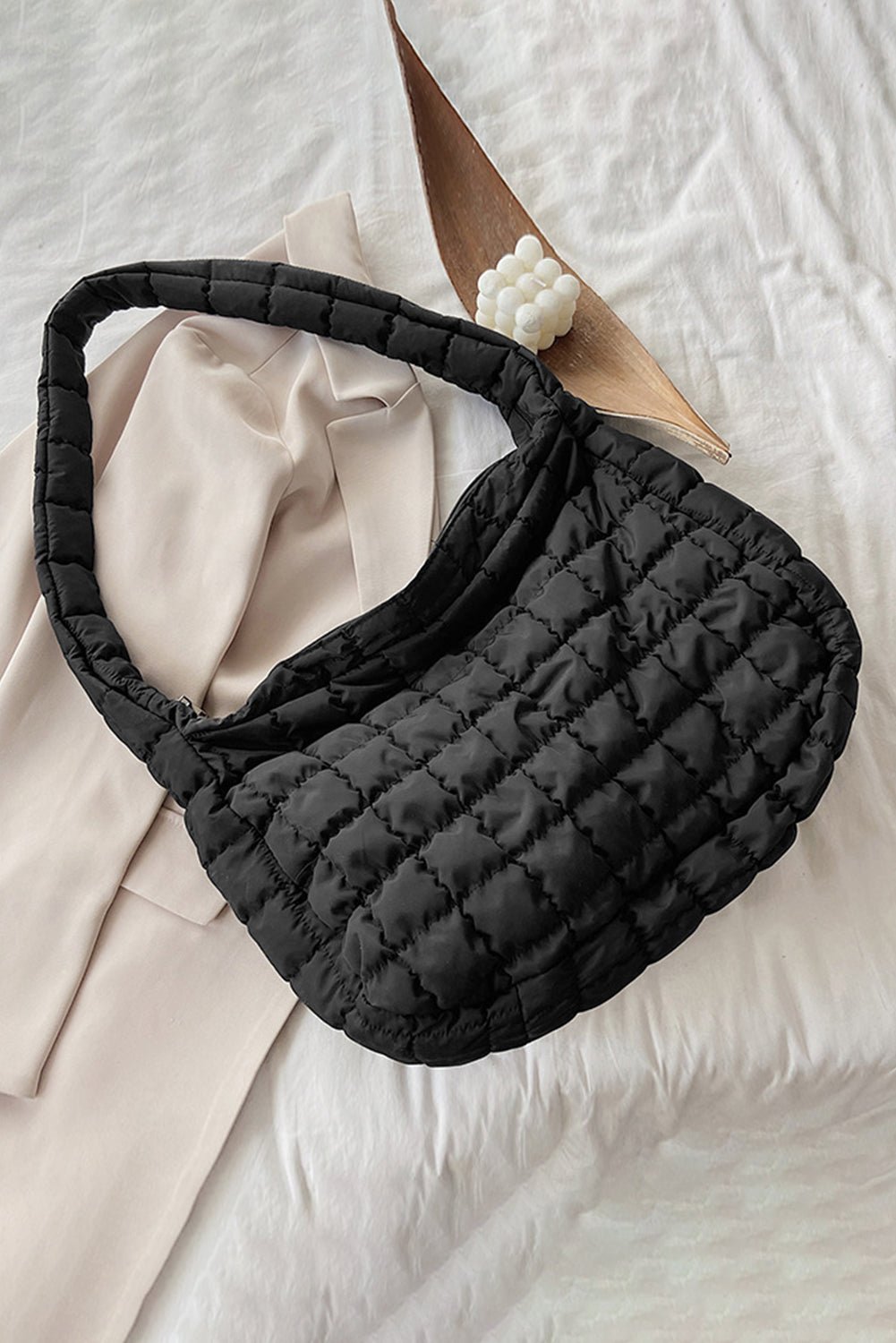 Quilted Large Shoulder Bag