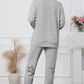 Gray Stars Print Long Sleeve Drawstring High Waist Lounge Set