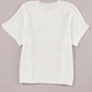 White Flower Embroidery Sweater Top