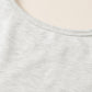 White Solid Color Puff Sleeve Ruffle Hem Mini Dress