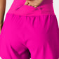 Rose Red Pocketed Wide Waistband Swim Shorts