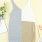 Blue Color Block Knitted Tank Top