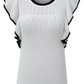 Apricot Crochet Eyelet Flounce Tank Top