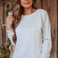 Gray Long Sleeve Pullover and Jogger Pants Lounge Set