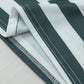 Sea Green Striped V Neck Ruffle Sleeve Top