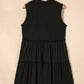 Moonlight Jade Split V Neck Tiered Flowy Sleeveless Dress