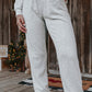 Gray Long Sleeve Pullover and Jogger Pants Lounge Set
