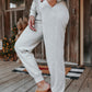 Gray Long Sleeve Pullover and Jogger Pants Lounge Set