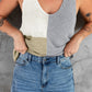 Blue Color Block Knitted Tank Top