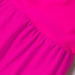 Rose Red Pocketed Wide Waistband Swim Shorts