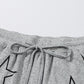 Gray Stars Print Long Sleeve Drawstring High Waist Lounge Set
