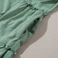 Moonlight Jade Split V Neck Tiered Flowy Sleeveless Dress