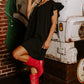 Mist Green Ruffle Sleeve V Neck Frilled Shift Dress