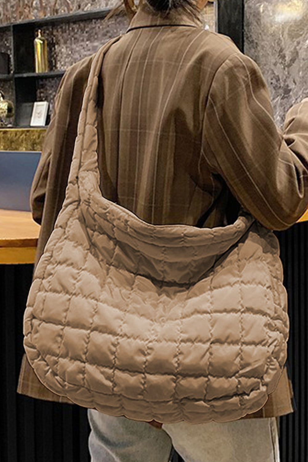 Quilted Large Shoulder Bag