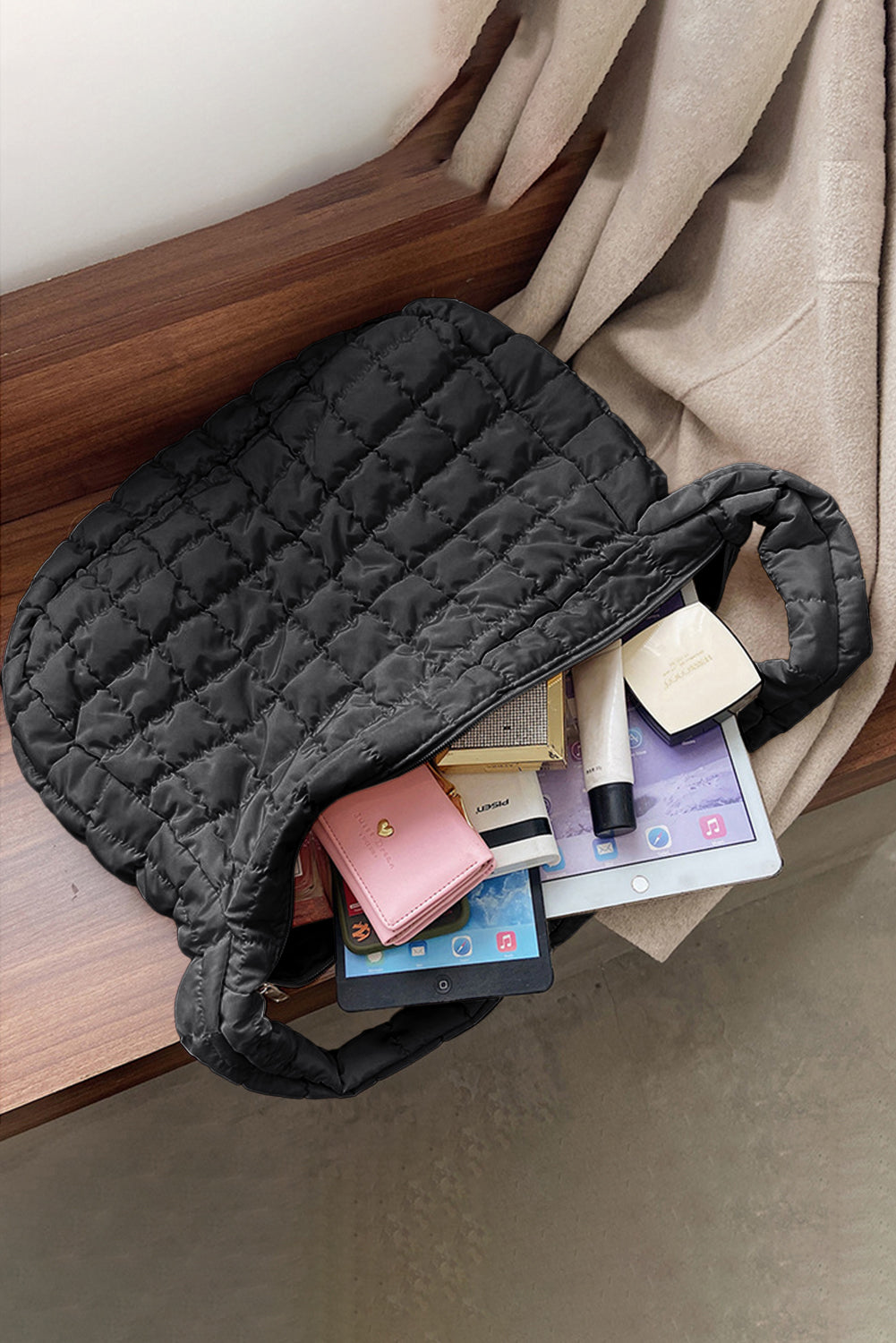 Quilted Large Shoulder Bag