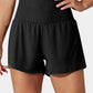 Rose Red Pocketed Wide Waistband Swim Shorts